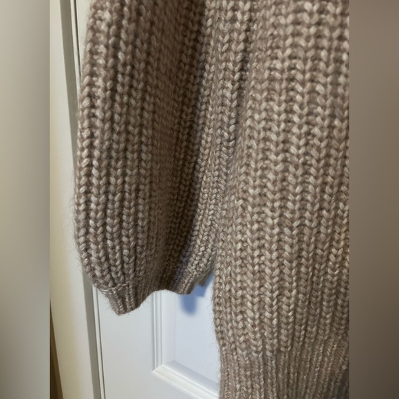 Aritzia Wilfred Tan Cable Knit Sweater dress (or long sweater) - Picture 2 of 7